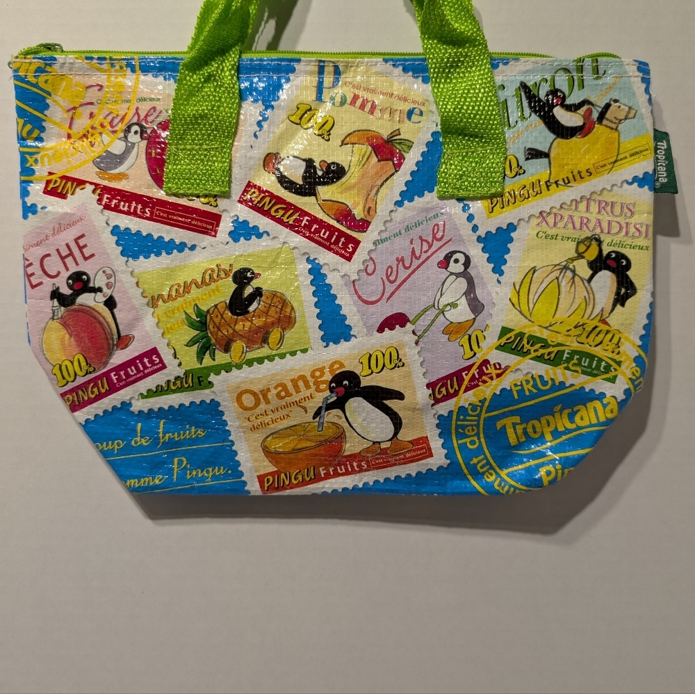 Colorful Penguin Print Tote Bag